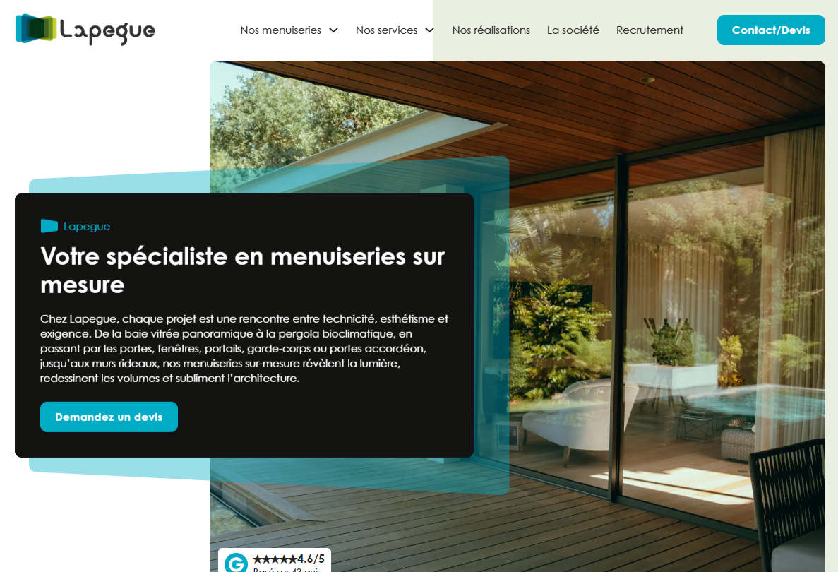 Refonte site vitrine Lapegue HABITAT