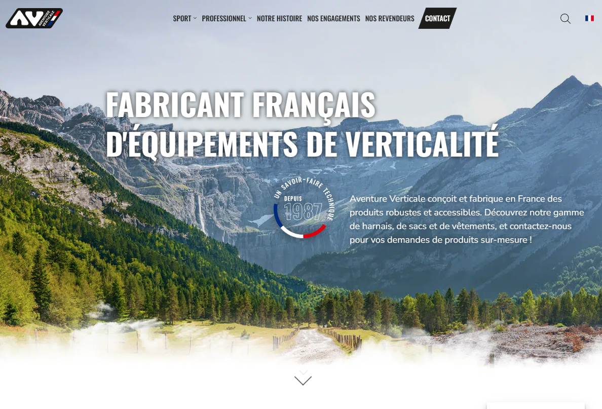 refonte site vitrine aventure verticale