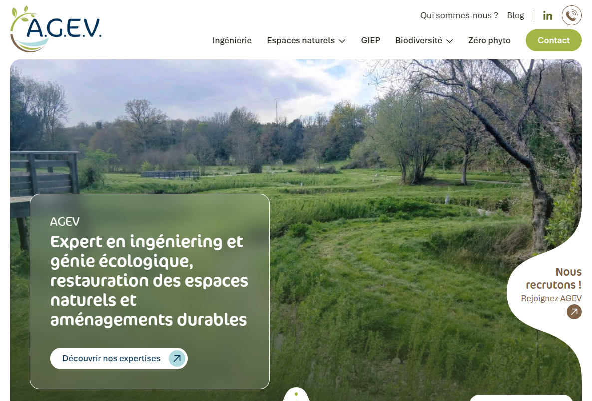 refonte du site d'agev solutions par Enjin