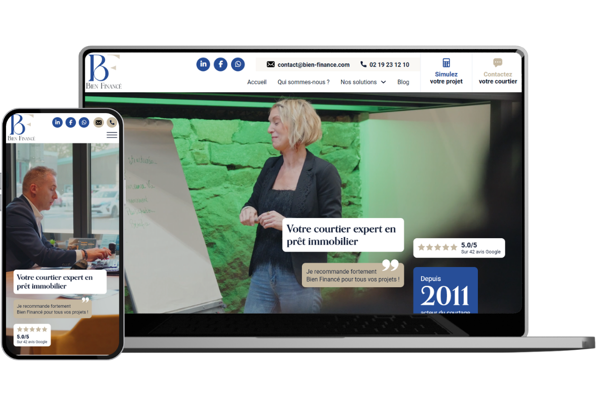 Site vitrine Bien Financé