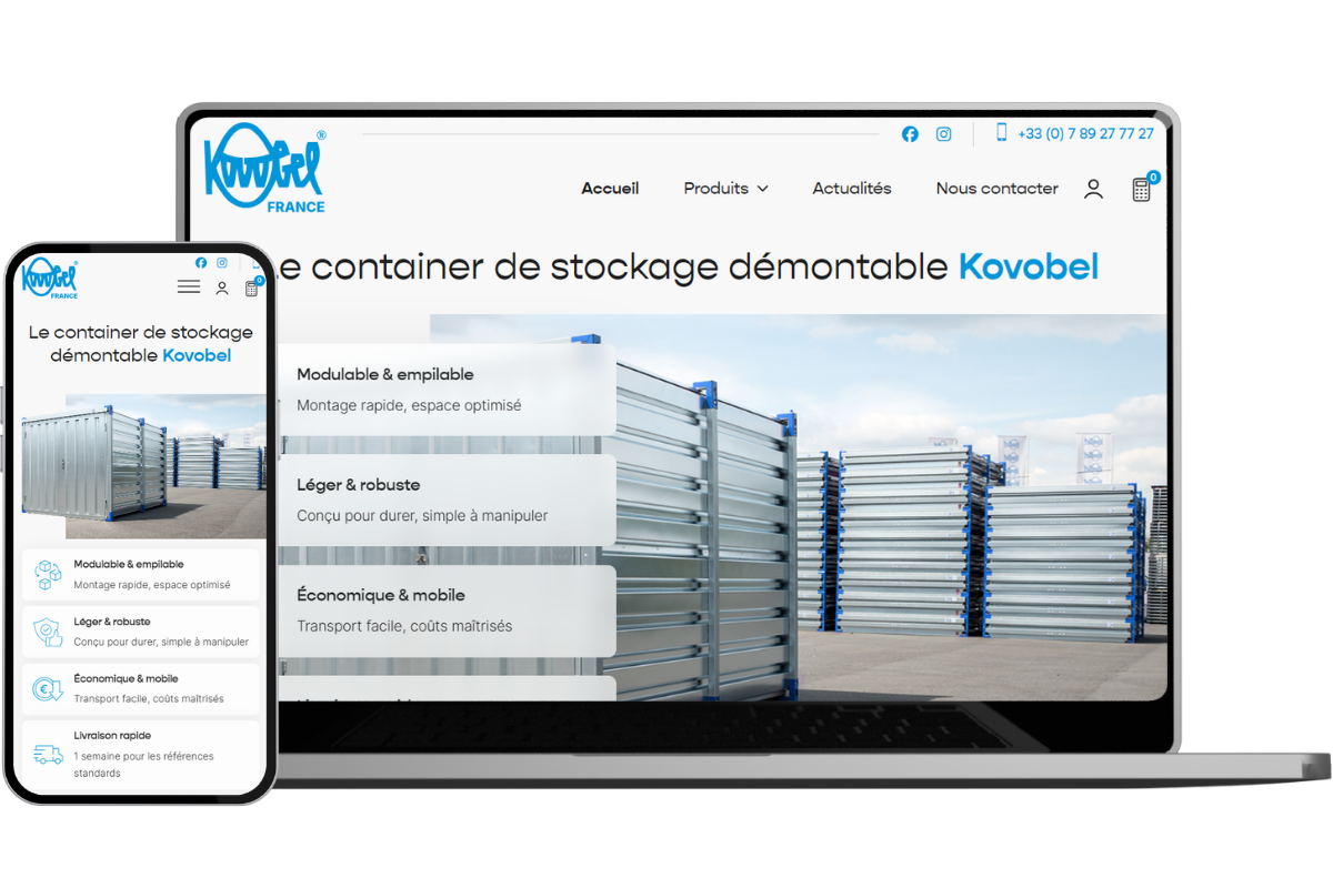 refonte site vitrine KOVOBEL