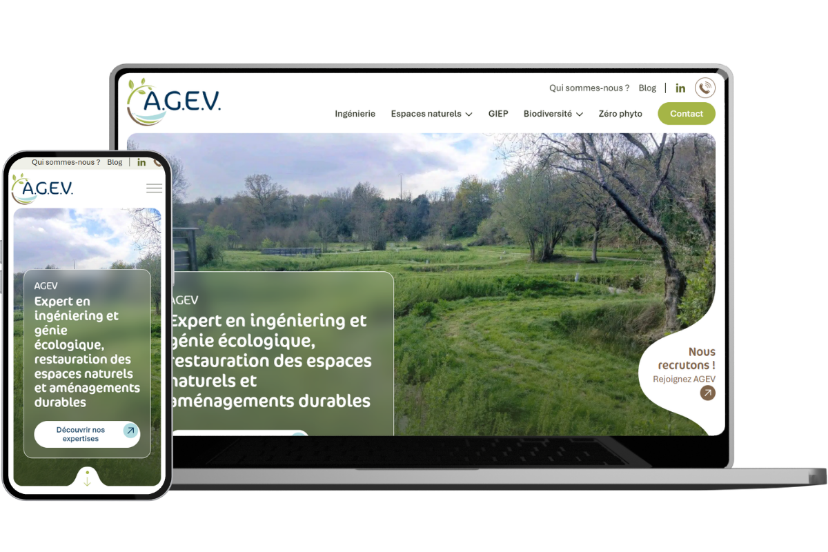 nouveau site et seo pour agev solutions